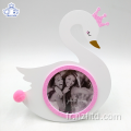 Cadre photo en bois en forme de princesse cygne pour enfants